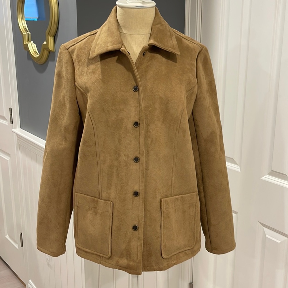 Evan-Picone Faux Suede Jacket